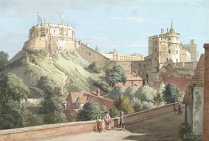 Château de Windsor : La Tour Ronde, la Cour Royale et la Tour du Diable depuis le Black Rod - Paul Sandby
